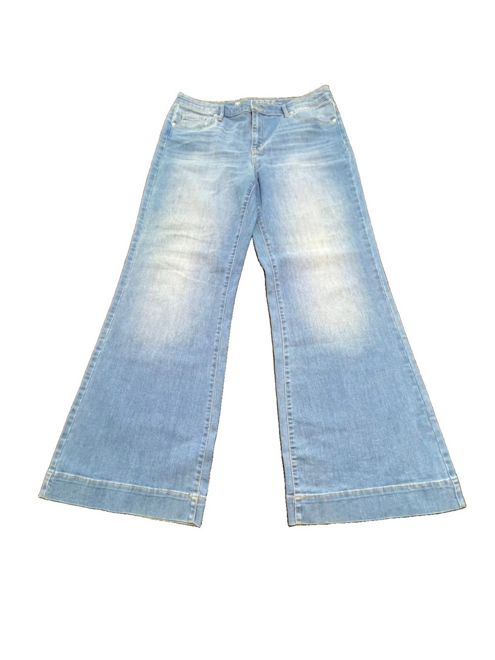 Mossimo High Rise Wide Leg Denim Jeans Pale Blue Stretch Women’s Size 16/33R